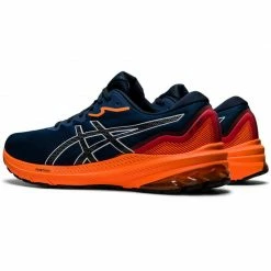 Trainers Asics Mens GT-1000 11 Running Shoes - Dark Blue/Orange