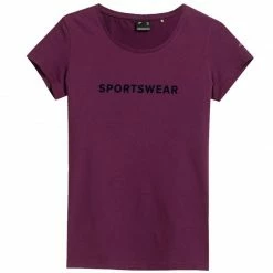4F Womens Fitted T-Shirt - Dark Violet Outdoor Clothing