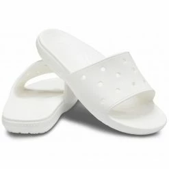 Crocs Womens Classic Slide Slippers - White Slides