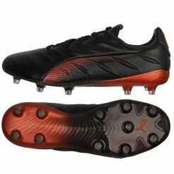 Puma Mens King Platinum 21 FG / AG Football Shoes - Black/Red
