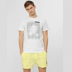 4F Mens Graphics T-shirt - White Outdoor Clothing