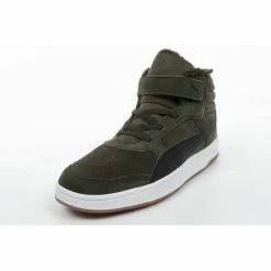 Puma Junior Rebound Street SD Fur PS Shoes - Green