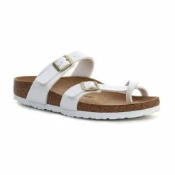 Birkenstock Womens Mayari Slippers - Patent White