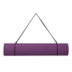 Gaiam Essentials 6 MM Yoga Mat With Strap - Purple Yoga Mats