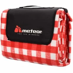 Fleeces Meteor Checkered Picnic Blanket 200x200CM XXL - White/Red