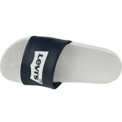 Levi's Batwing Slide Sandal - White/Black Slides