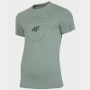 4F Mens Round Neck T-shirt - Green Outdoor Clothing