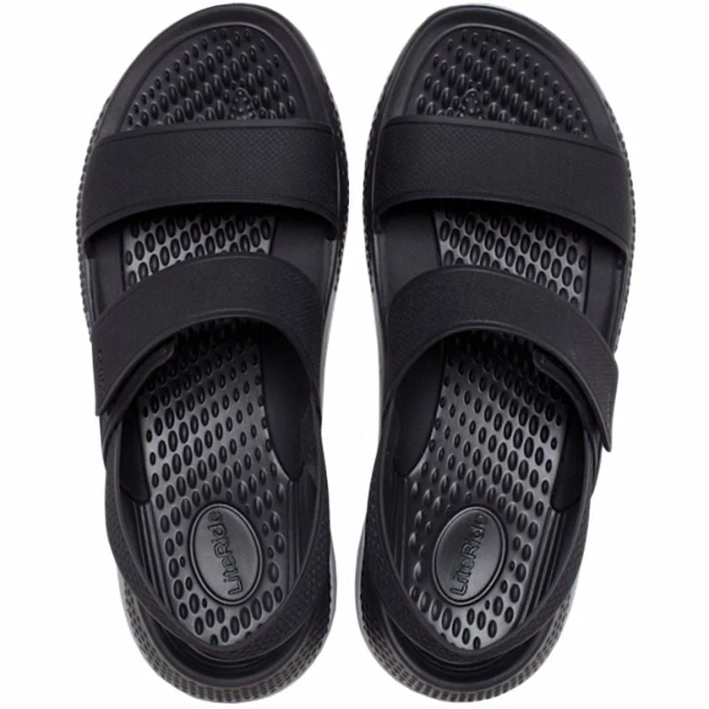 Crocs Womens Literide 360 Sandals - Black Slides