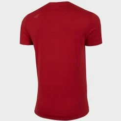 4F Mens Round Neck T-shirt - Red