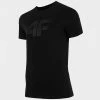 4F Mens Round Neck T-shirt - Black Outdoor Clothing