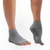 Gaiam Fingerless Anti-Slip Yoga Socks - Grey Yoga Accessories