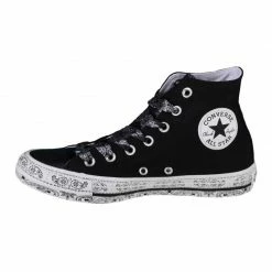 Converse Womens X Miley Cyrus Chuck Taylor Hi All Star Shoes - Black Footwear