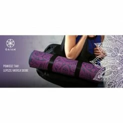 Yoga Accessories Gaiam Granite Storm Mat Cover - Black