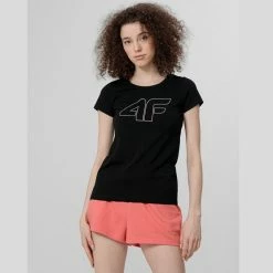 Outdoor Clothing 4F Womens Short Sleeves T-shirt - Black