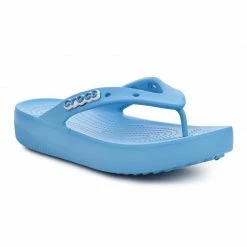 Crocs Womens Classic Platfrom Flip Flops - Blue