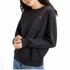 Levi's Womens Standard Crew Hoodie - Black