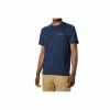 Outdoor Clothing Columbia Mens Maxtrail Short Sleeve Logo Tee - Navy Blue