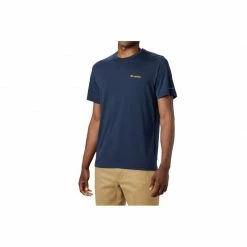 Outdoor Clothing Columbia Mens Maxtrail Short Sleeve Logo Tee - Navy Blue