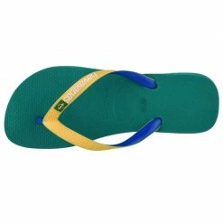 Footwear Havaianas Womens Brasil Mix Flip-Flops - Green/Yellow