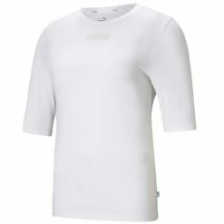 Puma Womens Modern Basics Cloud T-Shirt - White Outdoor Clothing