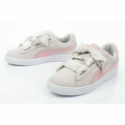 Footwear Puma Junior Suede Heart Circles Shoes - Gray/Pink