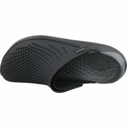 Crocs Mens LiteRide Clog Slides - Black