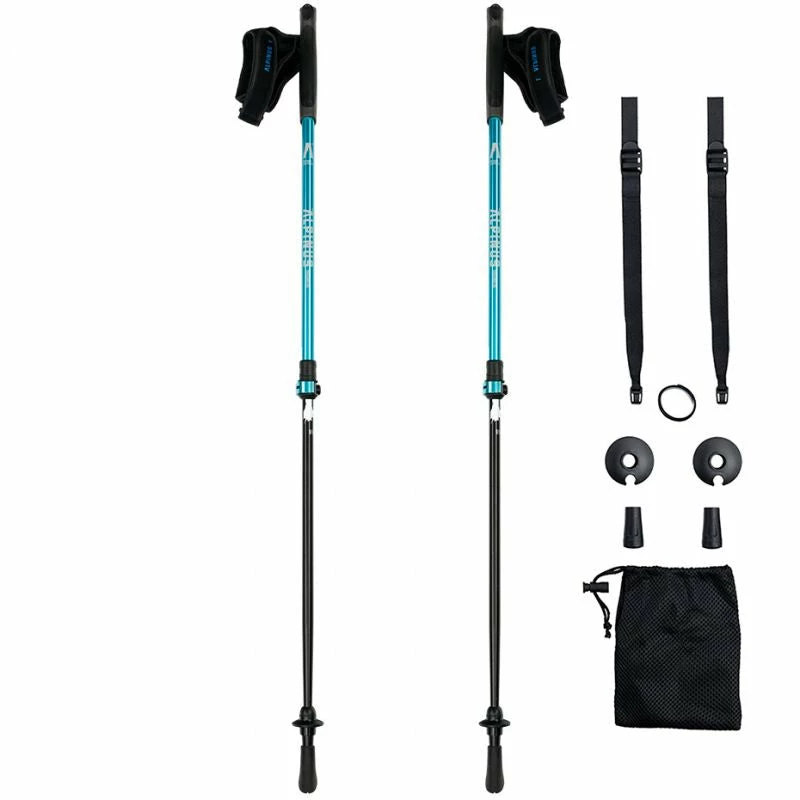 Alpinus Lysefjord Nordic Walking Poles - Blue