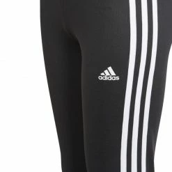 Climawarm Adidas Junior D2M 3 Stripes Tight Leggings - Black