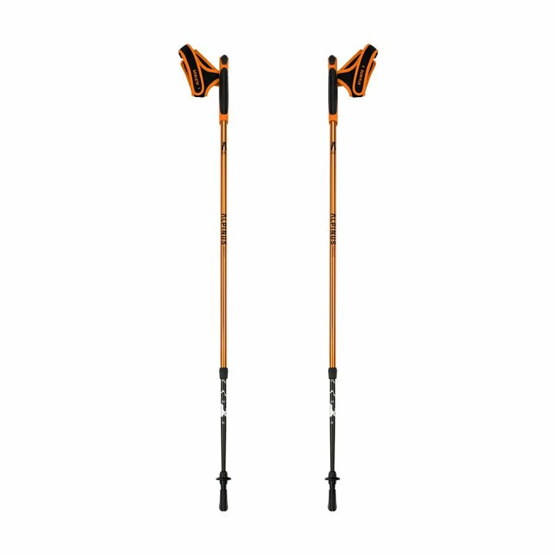 Alpinus Kungsleden Nordic Walking Poles - Orange Hiking