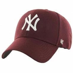 47 Brand Junior MLB New York Yankees Kids Cap - Burgundy Caps