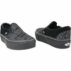 Vans Womens 66 Classic Slip-On Platform Shoes - Black