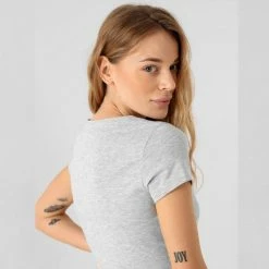 4F Womens Soft T-Shirt - Gray Outdoor Clothing