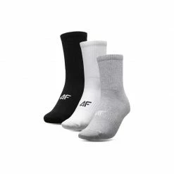 4F Men's Sports Socks - Gray / Black / White