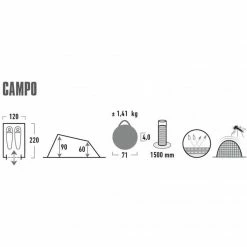 High Peak Campo Tent - Pearl Tents
