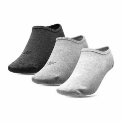 Walking Socks 4F Sports Socks - Cool Light Gray / Gray Melange