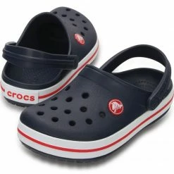 Footwear Crocs Kids Crocband Clog Sandals - Navy Blue/Red