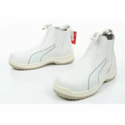 Puma Unisex Clear Chelsea Mid S2 SRC Safety Shoes - White Trainers