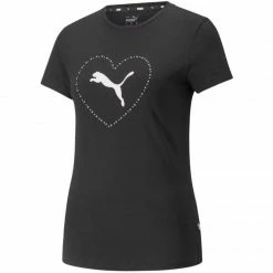 Outdoor Clothing Puma Womens Valentine's Day T-shirt - Black