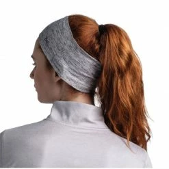 Buff Unisex CoolNet UV Wide Headband - Gray Ski Wear