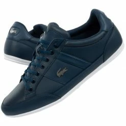 Lacoste Mens Chaymon Shoes - Navy Blue Trainers