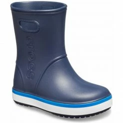 Crocs Junior Wellingtons Crocband Rain Boots - Navy Blue