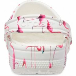 Crocs Junior Classic Party Clogs - White/Pink Footwear