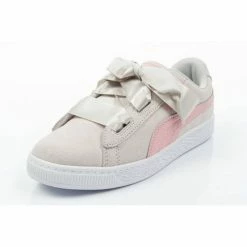 Footwear Puma Junior Suede Heart Circles Shoes - Gray/Pink