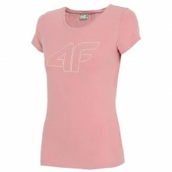 4F Womens Casual T-shirt - Pink Outdoor Clothing