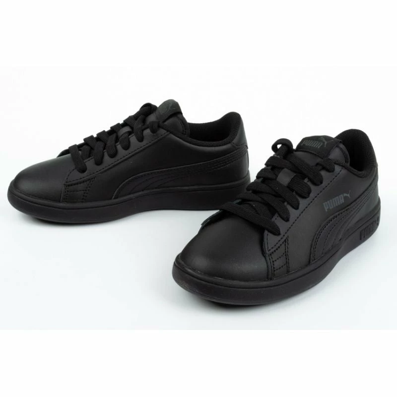 Puma Junior Smash V2 Shoes - Black Footwear