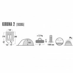 High Peak Kiruna 2 Tent - Blue Tents