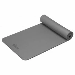 Gaiam 10 Mm Fitness Mat With Strap - Gray Yoga Mats
