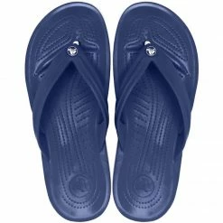 Slides Crocs Womens Crocband Flip Flops - Navy Blue