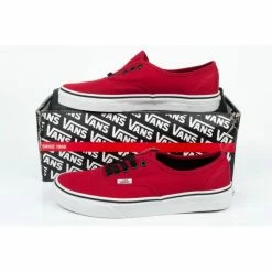 Vans Mens Authentic Shoes - Red Trainers