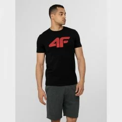 4F Mens Simple T-shirt - Black Outdoor Clothing